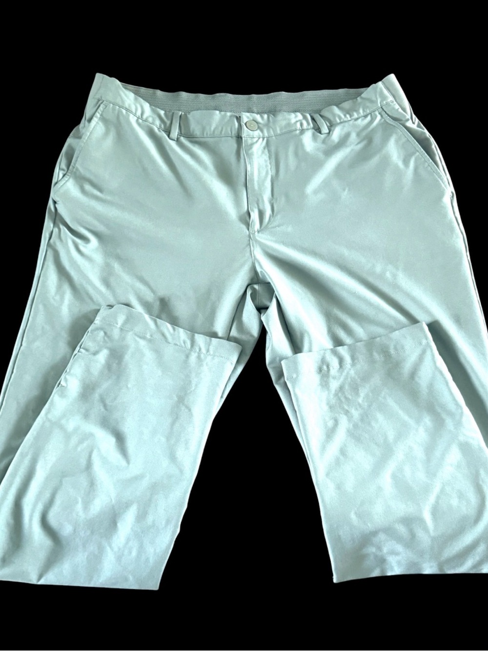 Greg Norman Men's Golf Pants mint green 36/32 Flat Front Straight Leg Poly/Spand